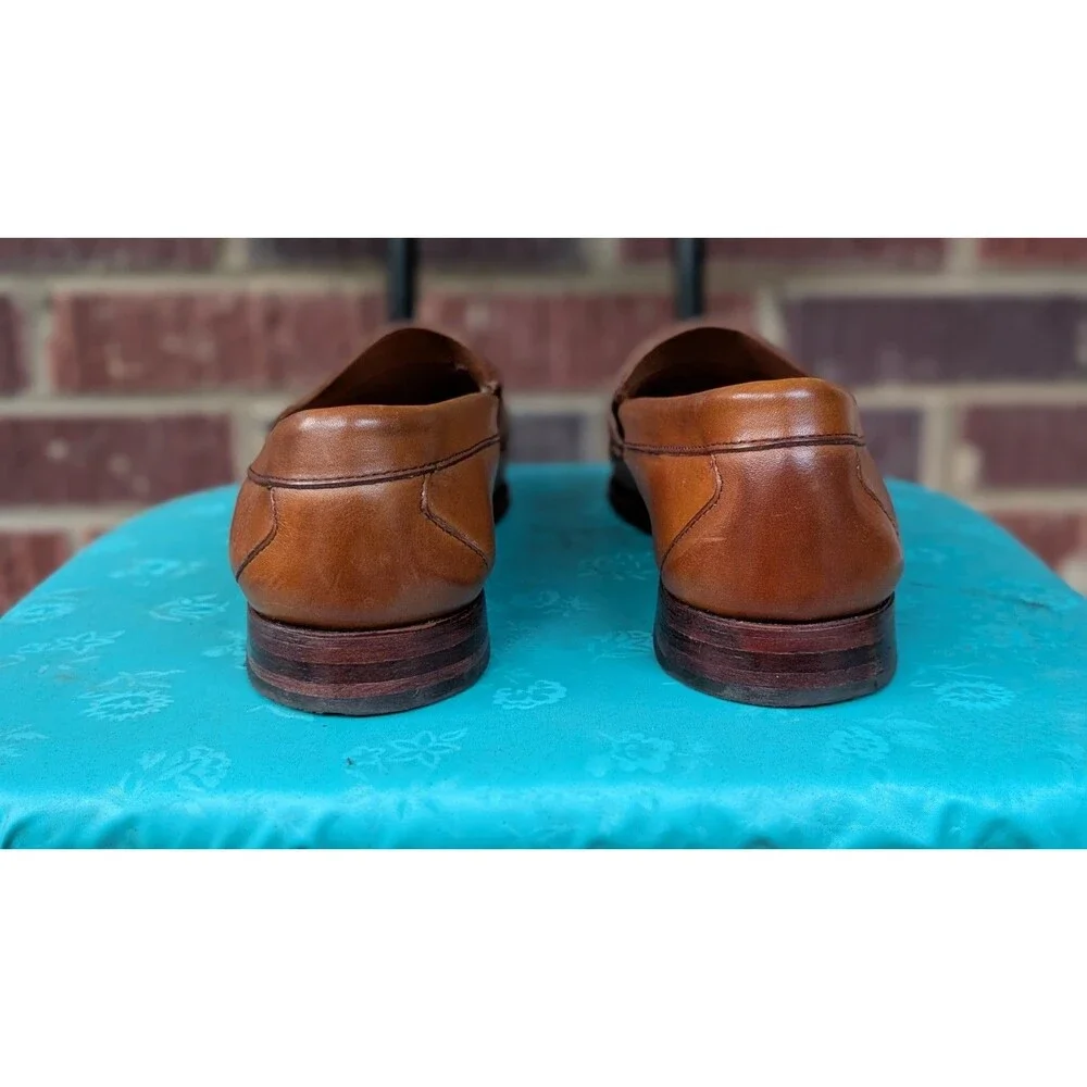 Allen Edmonds 'Cavanaugh' Walnut Brown Calfskin Leather Penny Loafers- Sz  9E